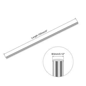 Pack of 10 - 3mm x 100mm Stainless Steel Solid Round Rods for DIY & Models